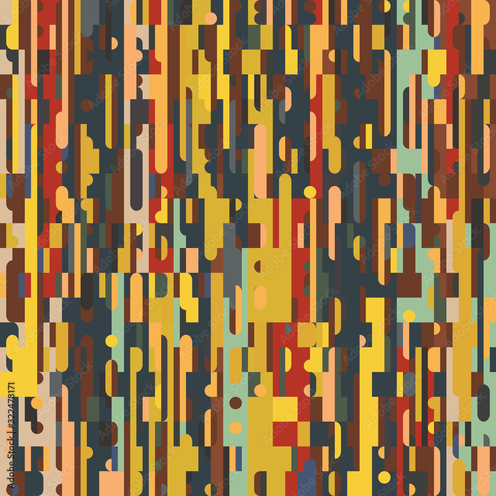 Abstract 1970s Flat Dynamic Background Design in Simple Retro Style Abstract 1970s Flat Dynamic Background Design in Simple Retro Style