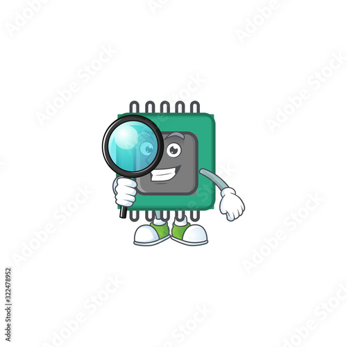 A famous of one eye RAM Detective cartoon character design