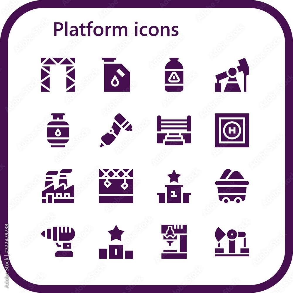 platform icon set platform icon set