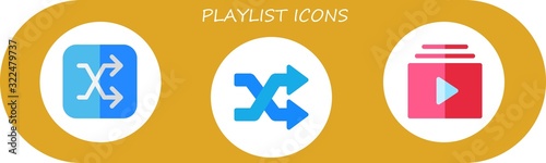 playlist icon set