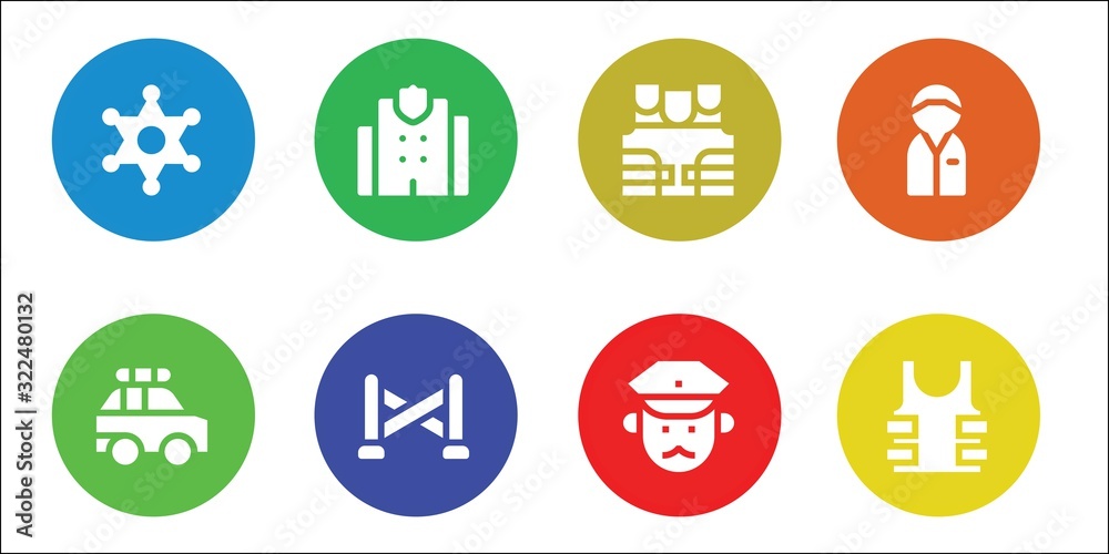 cop icon set cop icon set