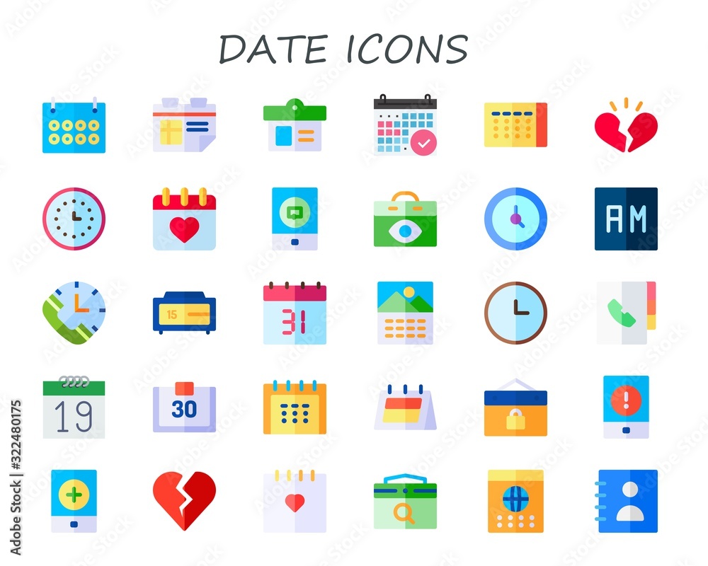 date icon set date icon set