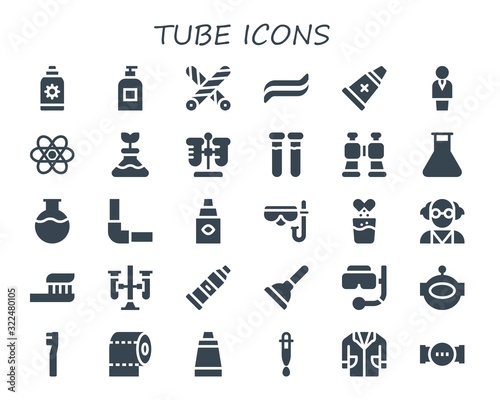 tube icon set