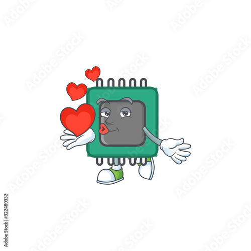 A sweetie RAM cartoon character holding a heart