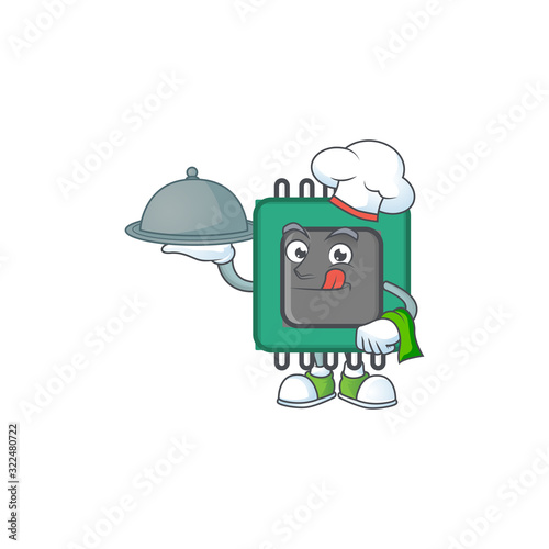 An icon of RAM as a Chef with food on tray ready to serve