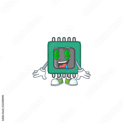 cartoon character style of RAM with Money eye