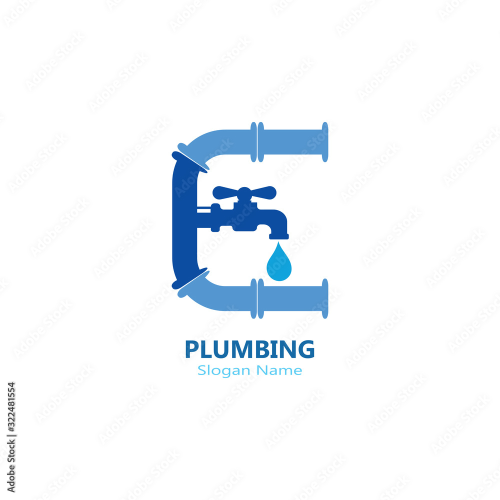 Plumbing logo vector template illustration icon design Plumbing logo vector template illustration icon design
