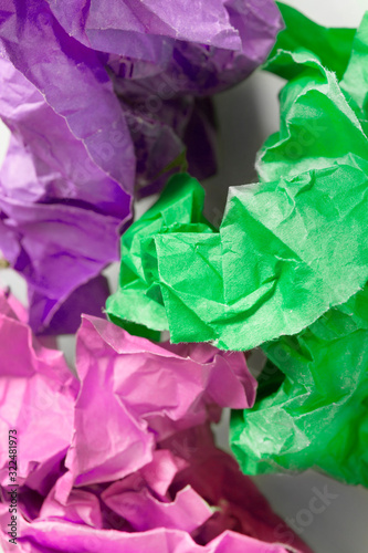 Colorful crumpled paper