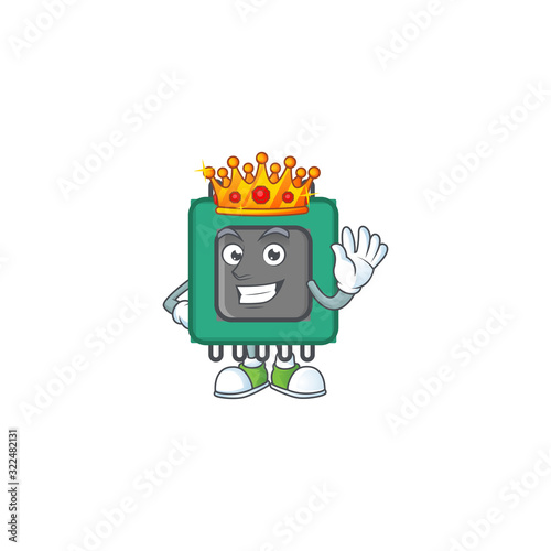 A dazzling of RAM stylized of King on cartoon mascot design