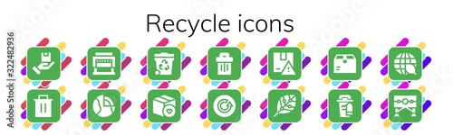 recycle icon set