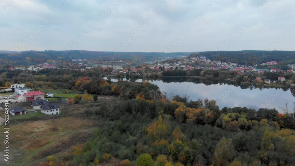 Aerial shot of Kolbudy village in Pomeranian Voivodeship, part od cassubia in Poland. Aerial shot of Kolbudy village in Pomeranian Voivodeship, part od cassubia in Poland.