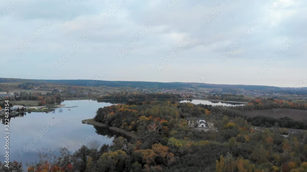 Aerial shot of Kolbudy village in Pomeranian Voivodeship, part od cassubia in Poland. Aerial shot of Kolbudy village in Pomeranian Voivodeship, part od cassubia in Poland.