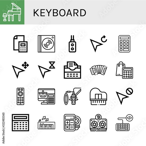 Set of keyboard icons