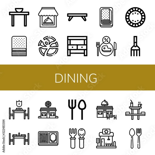 Set of dining icons