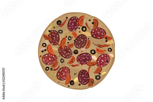 Pepperoni pizza.