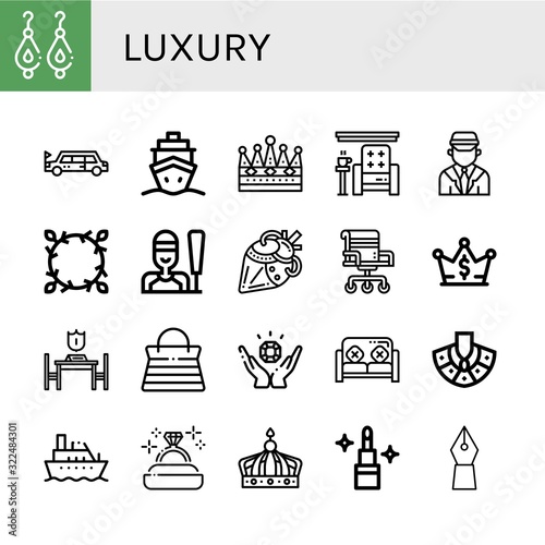 Set of luxury icons