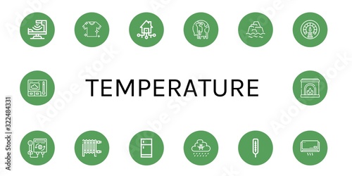 Set of temperature icons