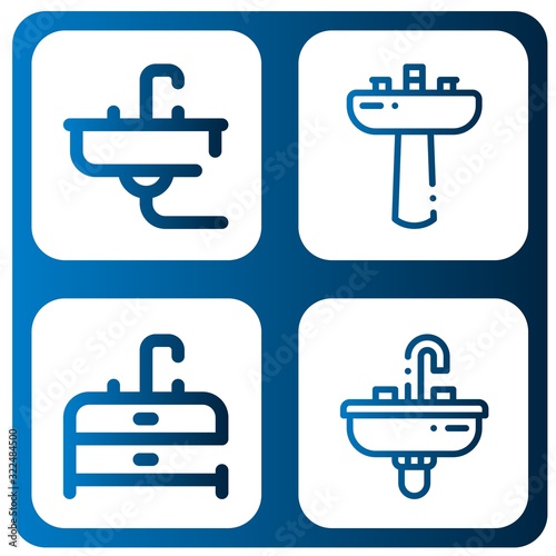 Set of washstand icons
