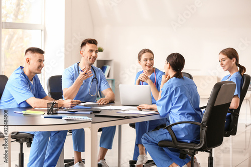 Group of students at medica...