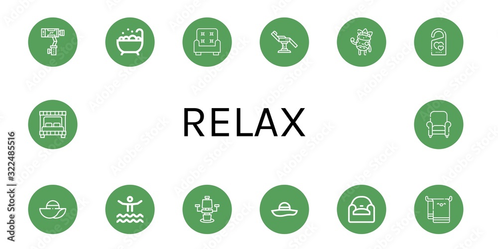 Set of relax icons Set of relax icons
