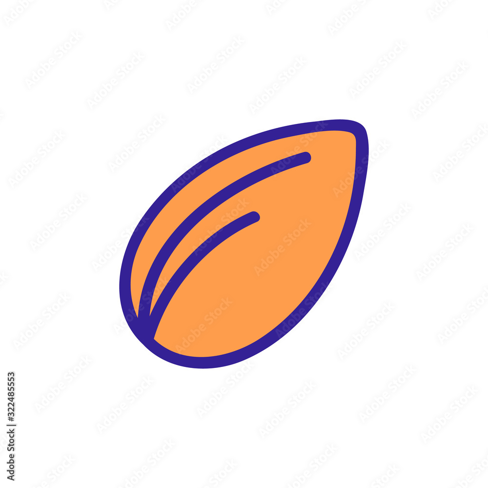 Nut icon vector. Thin line sign. Isolated contour symbol illustration Nut icon vector. Thin line sign. Isolated contour symbol illustration