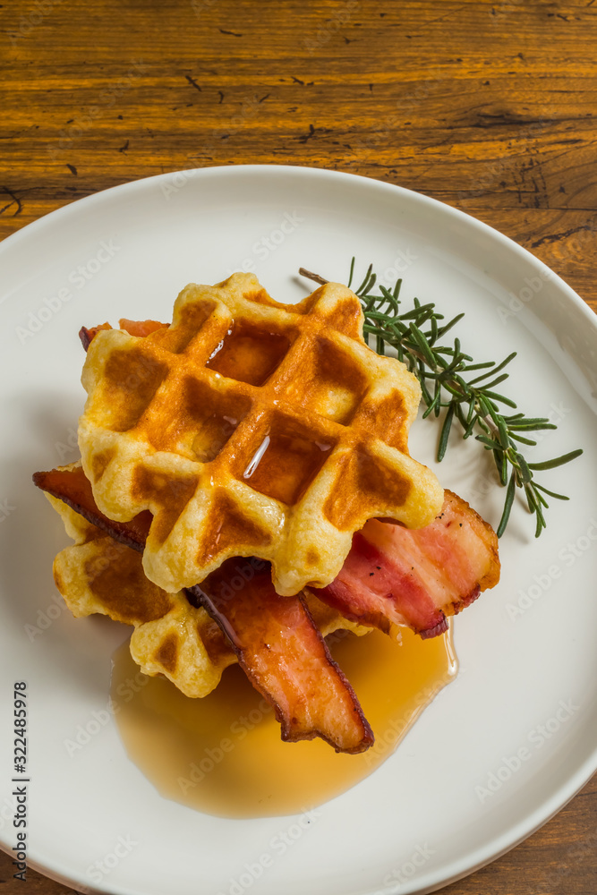 ワッフル Waffles of Dutch, French and Belgian foods ワッフル Waffles of Dutch, French and Belgian foods