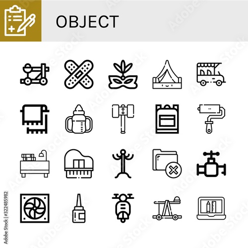 Set of object icons