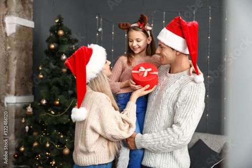 Happy family christmas cele...