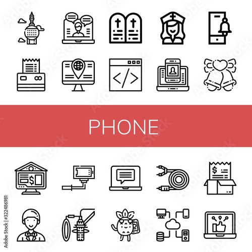 Set of phone icons