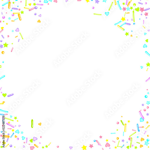 Sprinkles grainy. Cupcake dessert bakery confetti