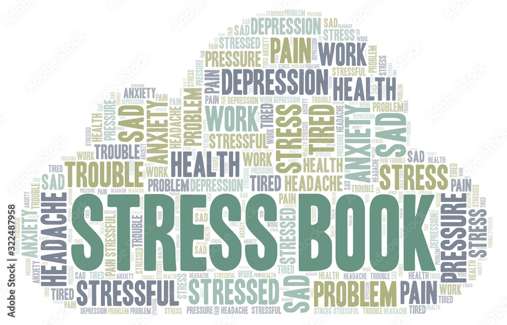 Obraz premium Stress Book word cloud.