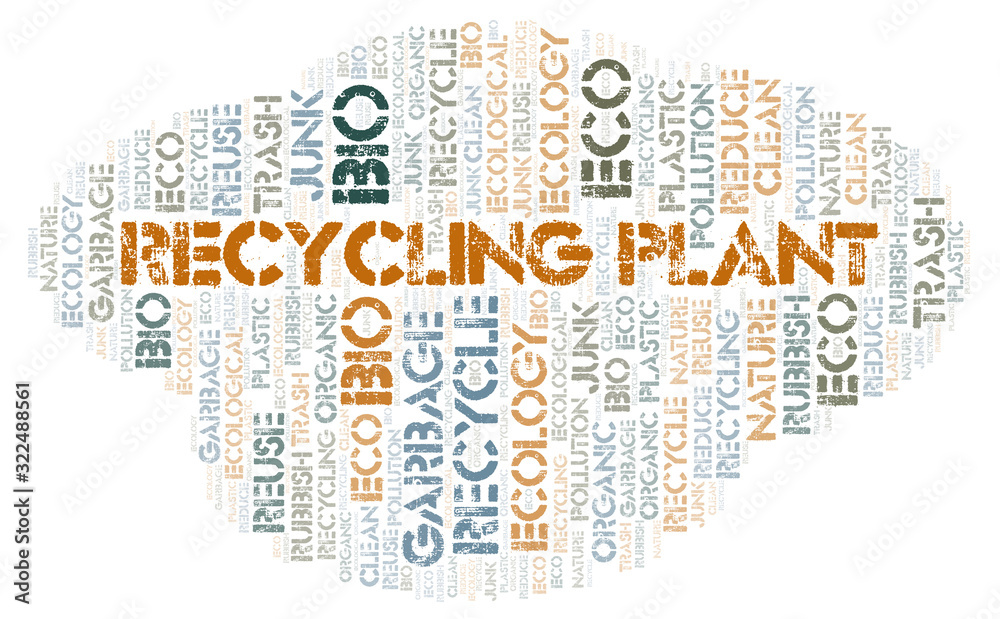Fototapeta premium Recycling Plant word cloud.