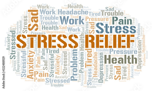 Stress Relief word cloud.