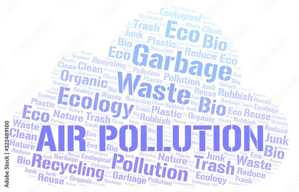 Obraz premium Air Pollution word cloud.