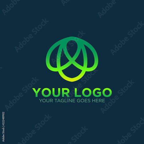 monoline modern fire fly logo