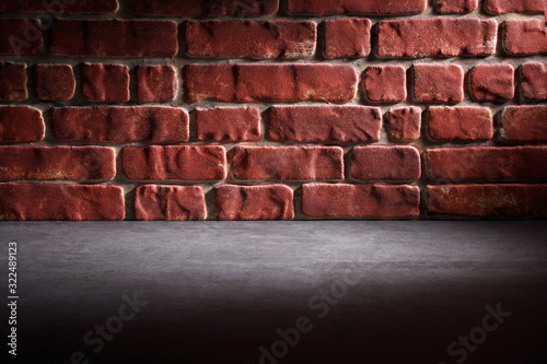 Brick wall and gray stone texture  background