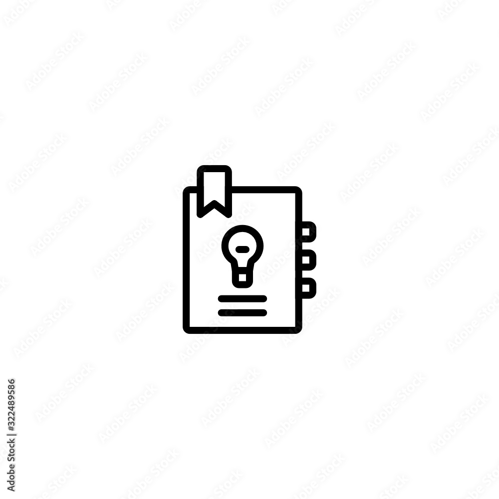 Notebook of Idea, Binder, Label Icon, Logo, Vector Notebook of Idea, Binder, Label Icon, Logo, Vector