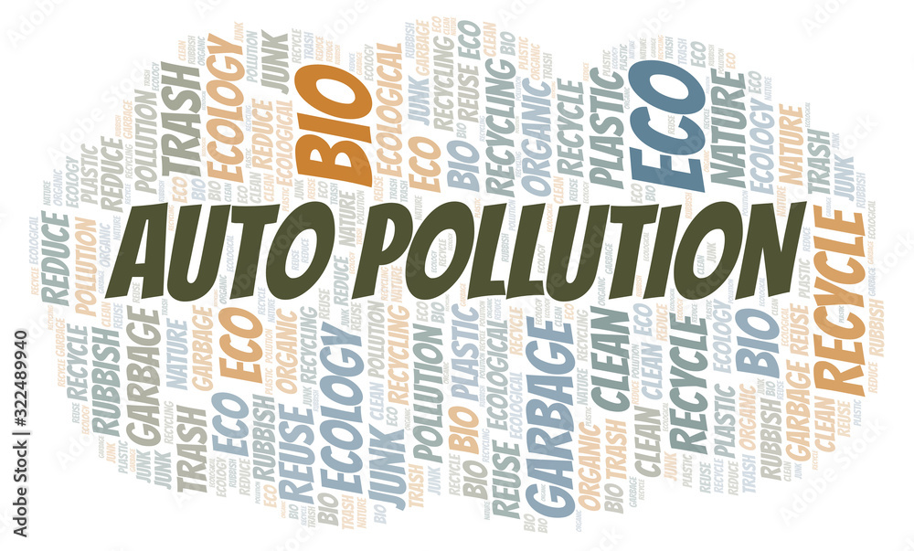 Obraz premium Auto Pollution word cloud.
