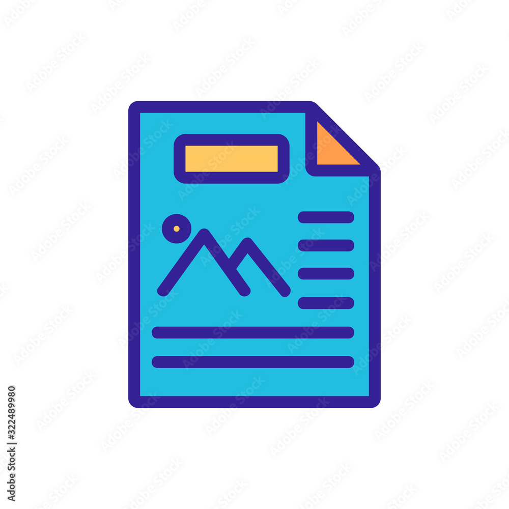 newspaper icon vector. Thin line sign. Isolated contour symbol illustration newspaper icon vector. Thin line sign. Isolated contour symbol illustration