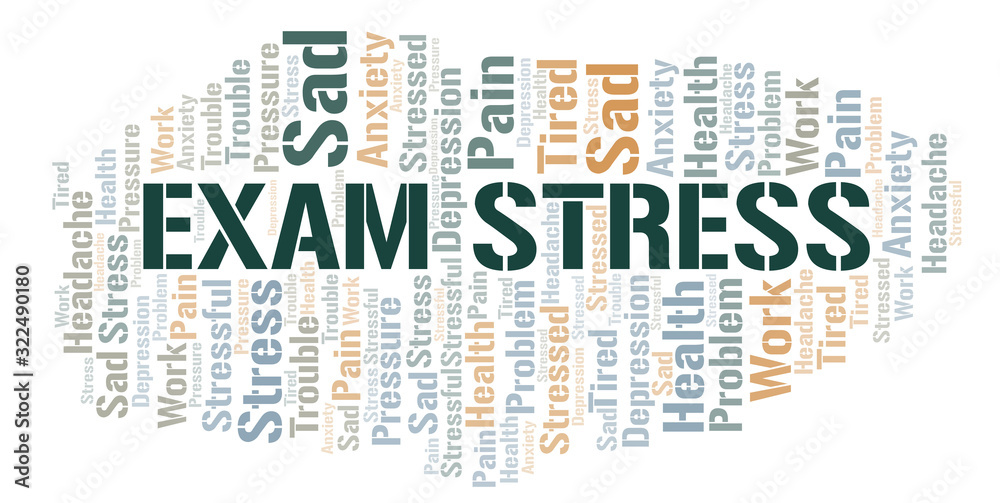 Fototapeta premium Exam Stress word cloud.