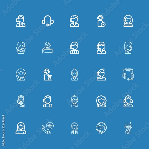 Editable 25 helpline icons for web and mobile