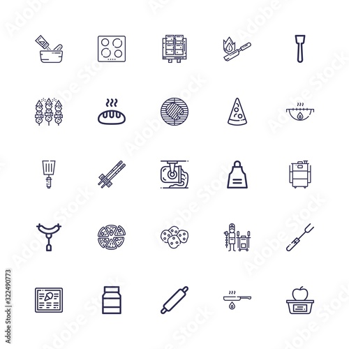 Editable 25 cook icons for web and mobile