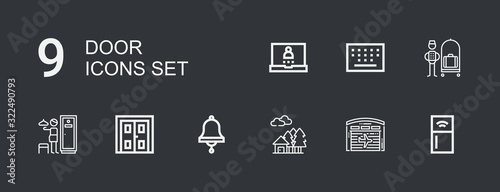 Editable 9 door icons for web and mobile