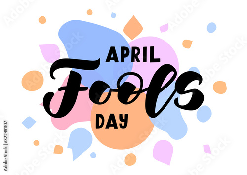 April Fool's day hand drawn lettering