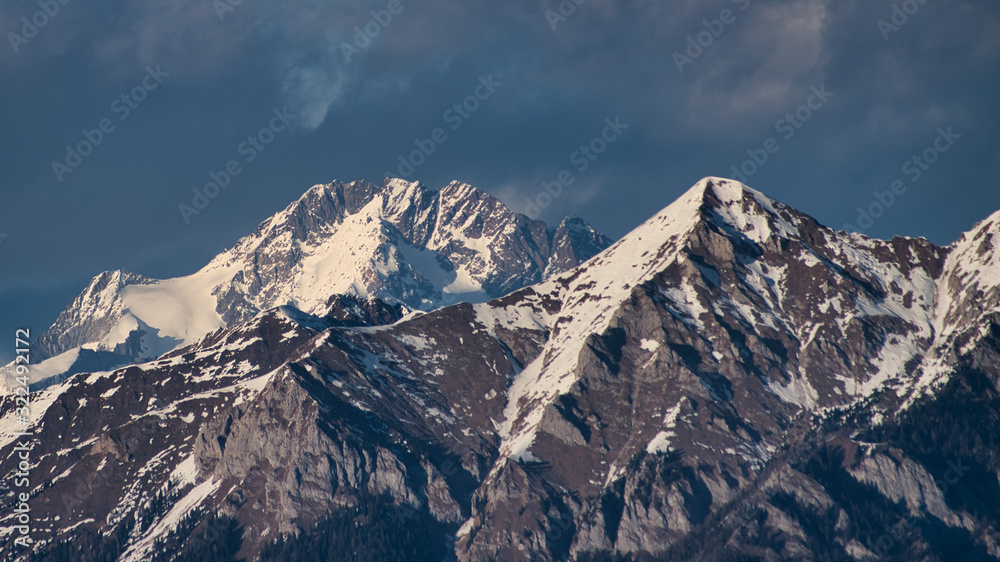 the Orobie Alps and the Rhaetian Alps with the Monte Disgrazia