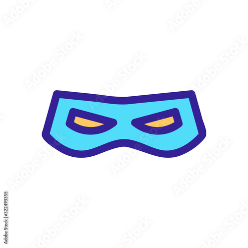 Super Hero Mask Icon Vector. Thin line sign. Isolated contour symbol illustration