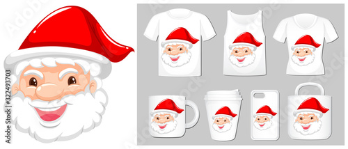 Christmas theme with Santa on many products