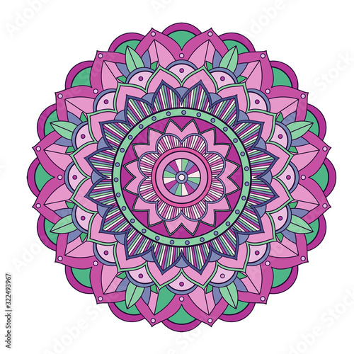 Mandala patterns on isolated background
