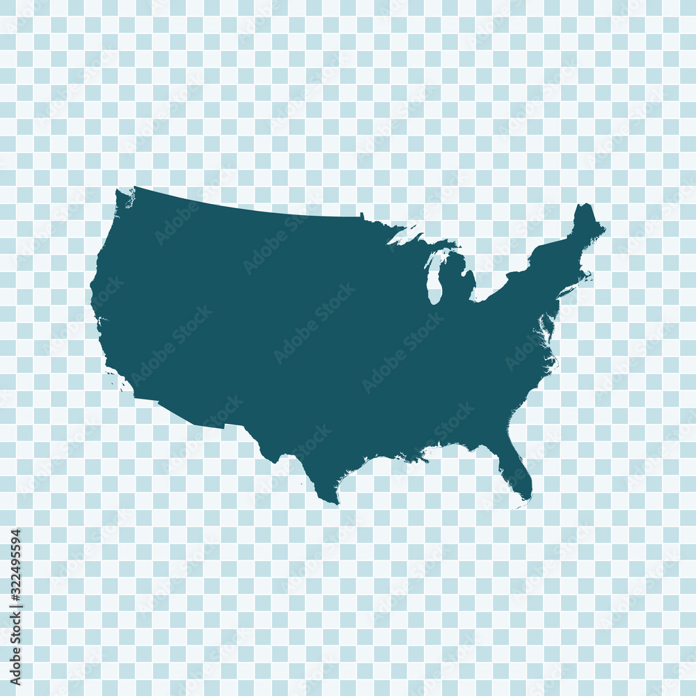 Fototapeta map of USA