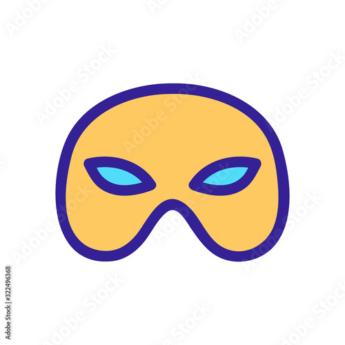 Super Hero Mask Icon Vector. Thin line sign. Isolated contour symbol illustration